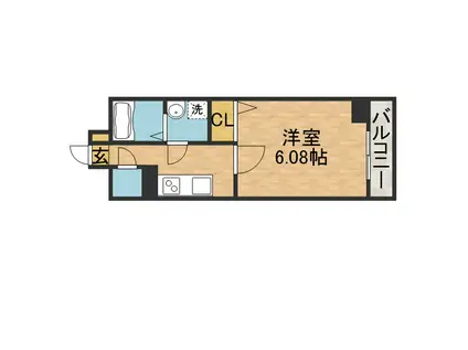 ARCA正雀(1K/6階)の間取り写真