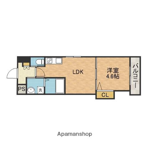 ラウレアコート総持寺2(1LDK/1階)の間取り写真