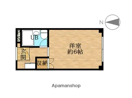 メゾンモアー(1K/2階)の間取り写真