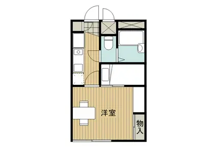 レオパレスパークサイドハイツ(1K/1階)の間取り写真