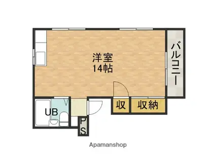 千代田ハイツ(ワンルーム/2階)の間取り写真