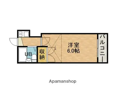 レステビュー桜ヶ丘北町(1K/1階)の間取り写真