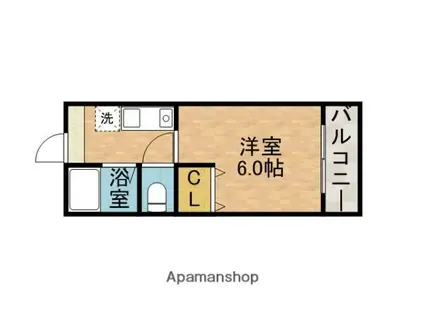 レスポワール(ワンルーム/1階)の間取り写真