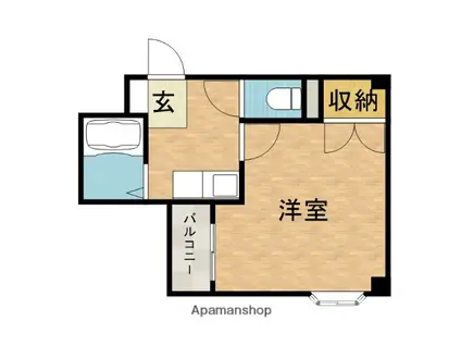 ぷりんせす八丁畷(1K/2階)の間取り写真