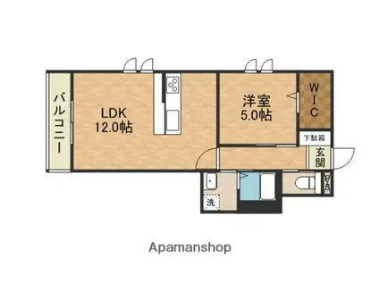 ヘーベルメゾン京口町(1LDK/2階)の間取り写真