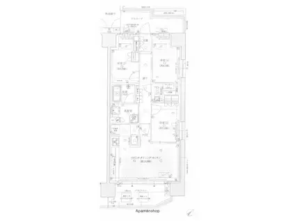 ファインレジデンス高槻上牧駅前(3LDK/13階)の間取り写真