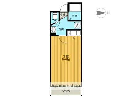 ジョイライフ(ワンルーム/8階)の間取り写真