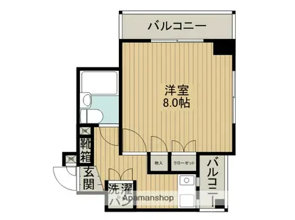 セントコージア城北(1K/2階)の間取り写真