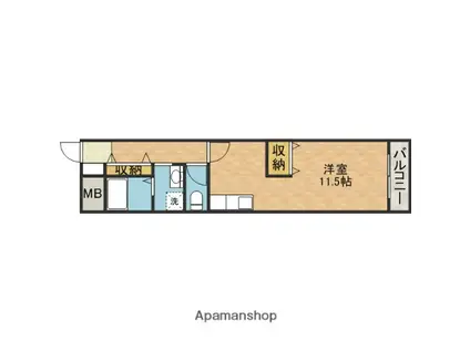 メルツハイム北村(ワンルーム/7階)の間取り写真