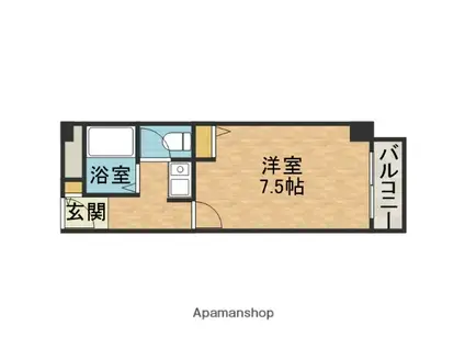 サンフォレスト新中条(1K/3階)の間取り写真