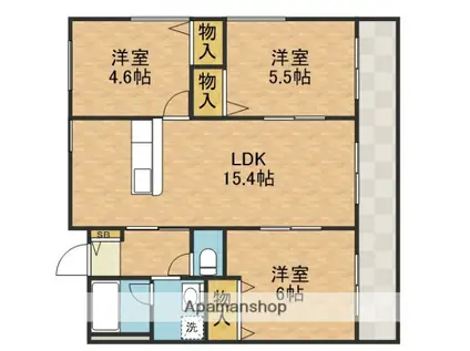 SAN AI RIO(3LDK/2階)の間取り写真