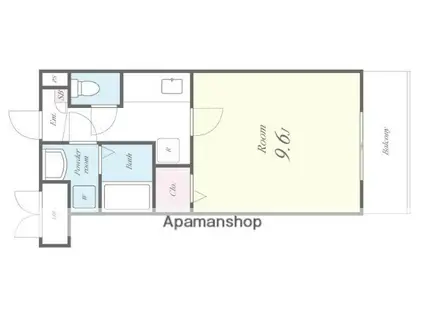 ルーセント・ヒル(1K/3階)の間取り写真