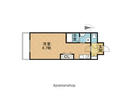 フェリーズ茨木(1K/10階)の間取り写真