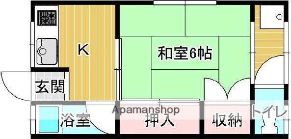 第3岡部コーポ(1K/1階)の間取り写真