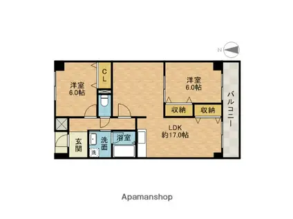 メゾンM&S(2LDK/5階)の間取り写真