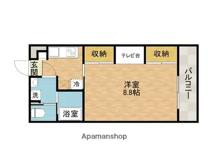 カサミーレ総持寺(1K/1階)の間取り写真