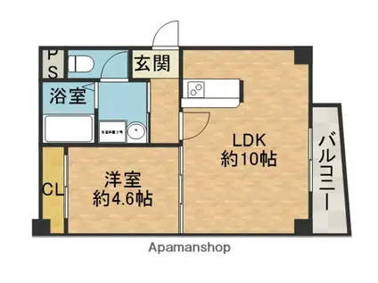 GARDENIA茨木(1LDK/1階)の間取り写真