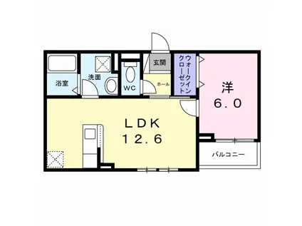 東海道本線 JR総持寺駅 徒歩11分 3階建 築1年(1LDK/3階)の間取り写真