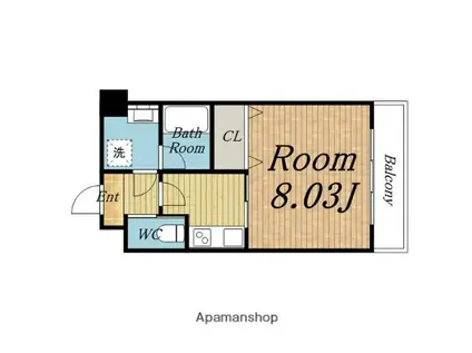 GROOVE西三国(1K/5階)の間取り写真