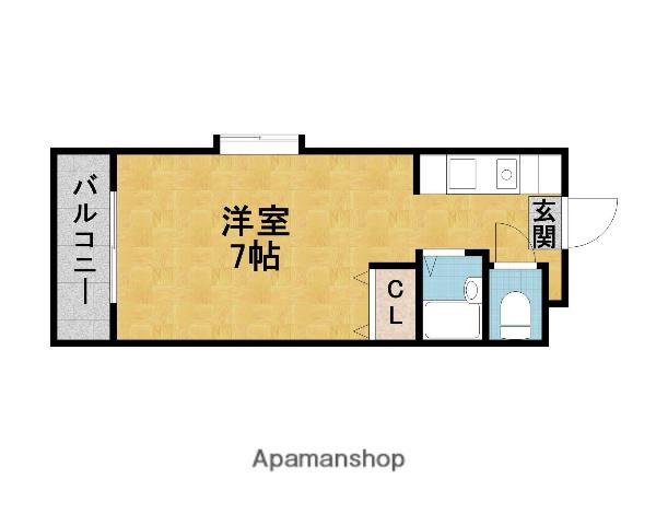 ジュネス蛍池(1K/2階)の間取り写真