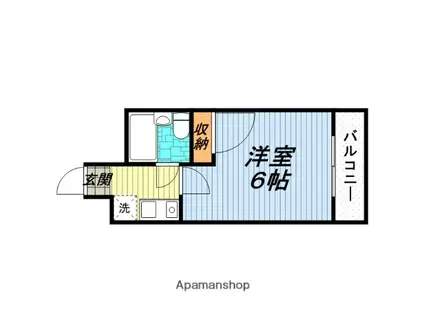 仲ハイム箕輪(1K/4階)の間取り写真