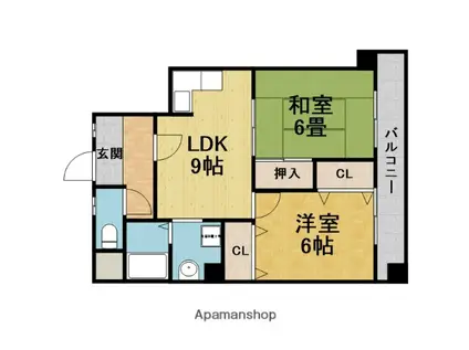 プランドール東豊中2(3LDK/3階)の間取り写真