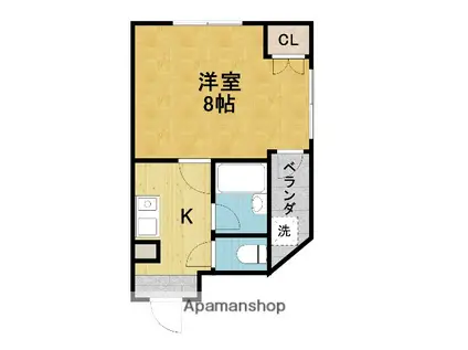 メゾン阪本(1K/2階)の間取り写真