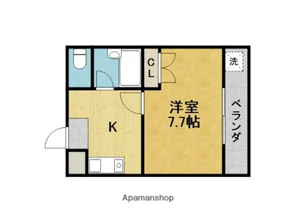 メゾン阪本(1K/4階)の間取り写真