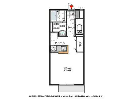 ミリカ・ルブラⅡ(1K/2階)の間取り写真