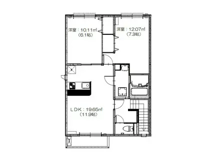 アムールSELVA(2LDK)の間取り写真