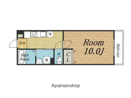 ベル ビスタ(1K/1階)の間取り写真