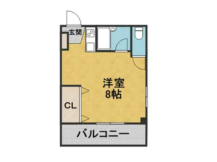 KSコート曽根南(ワンルーム/3階)の間取り写真