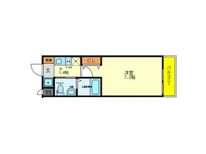 WINS COURT UTAJIMA(1K/3階)の間取り写真