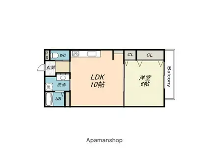 アリエッタ桜塚(1LDK/1階)の間取り写真