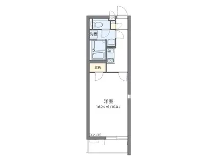 クレイノヒローム豊中南(1K/2階)の間取り写真