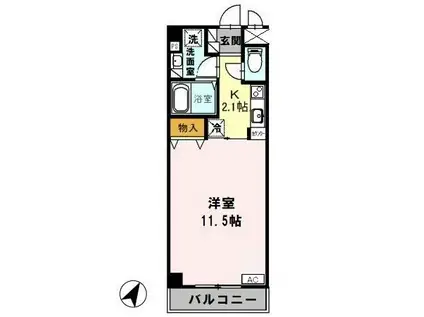 コージィコート桜井(1K/2階)の間取り写真