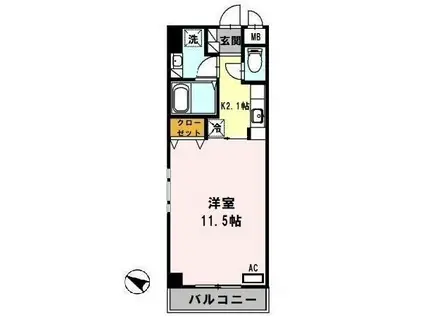 コージィコート桜井(1K/3階)の間取り写真