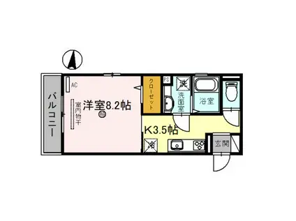 MA MAISON 山下(1K/2階)の間取り写真