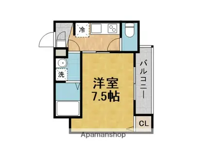 ココングランジュール豊中立花町(1K/2階)の間取り写真