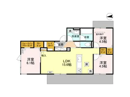 アドゥシール荘園(3LDK/1階)の間取り写真