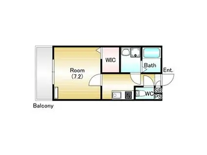 エステイトE池田1(1K/3階)の間取り写真