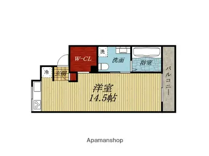 メゾン豊南東(ワンルーム/3階)の間取り写真