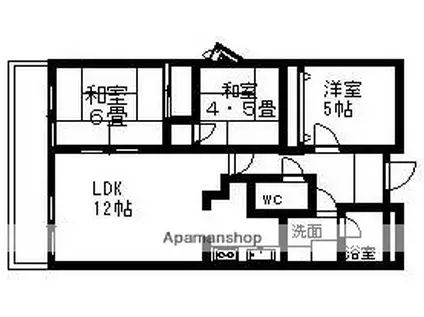エミネンス辻本Ⅱ(3LDK/6階)の間取り写真