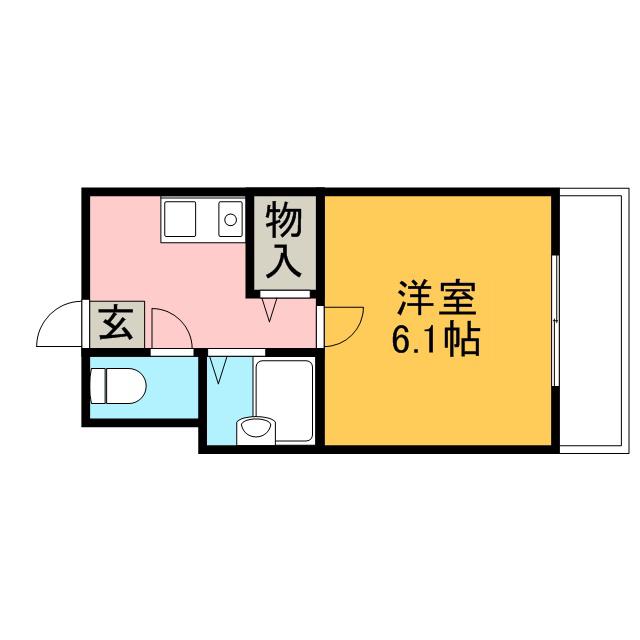 アイワステーションビルⅥ号館(1K/5階)の間取り写真