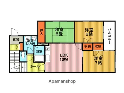 メゾン清風荘(3LDK/2階)の間取り写真