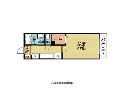 ベル シャンブル(1K/2階)の間取り写真