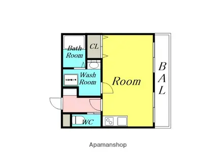 シャルレ服部(ワンルーム/5階)の間取り写真