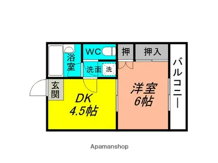 タムラクリーンハイツ(1DK/3階)の間取り写真