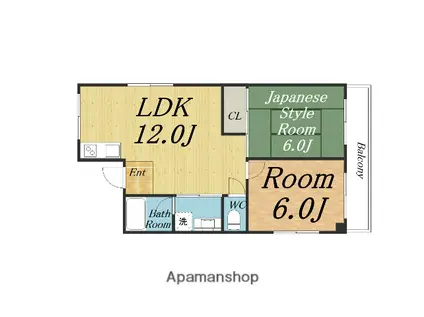 ラックハイツ(2LDK/3階)の間取り写真