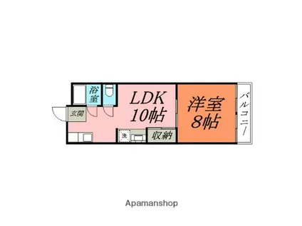 葵マンション(1LDK/3階)の間取り写真